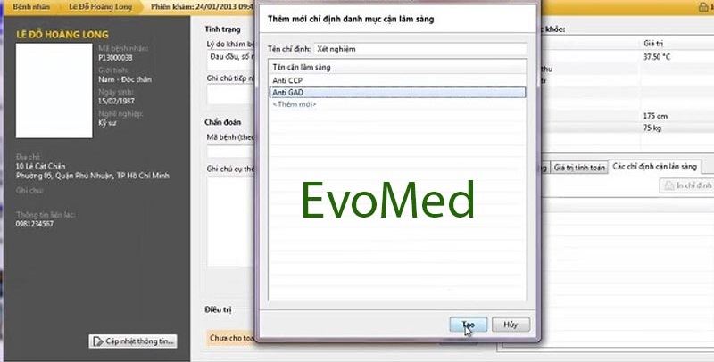 Phần mềm quản lý y tế EvoMeD
