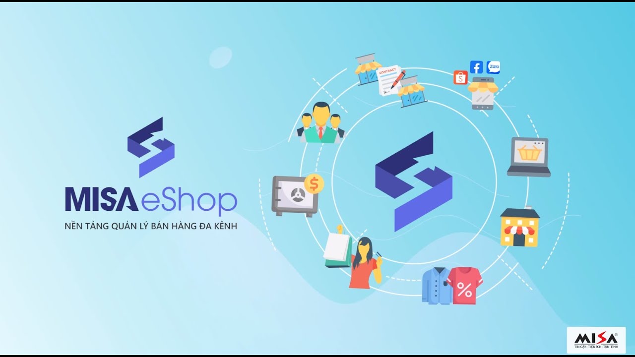 MISA eShop cũng hỗ trợ bán hàng online, bán hàng trên sàn thương mại điện tử