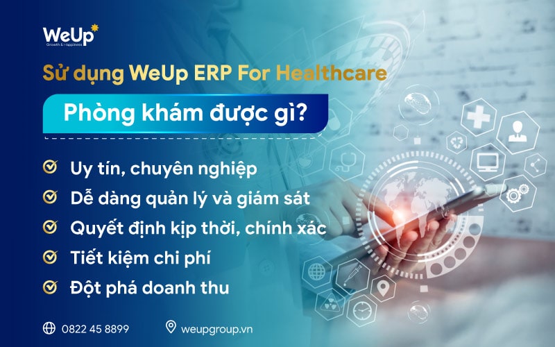 Lợi ích của phòng khám khi sử dụng phần mềm WeUp ERP For Healthcare 