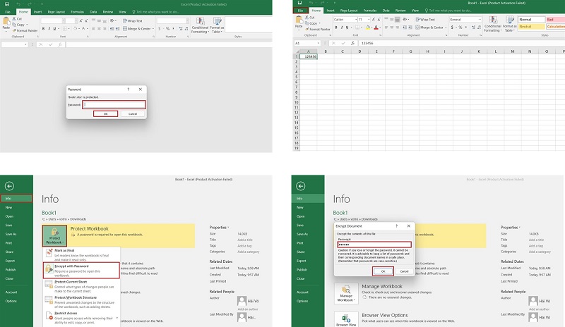 Các bước bỏ mật khẩu trực tiếp trên File Excel