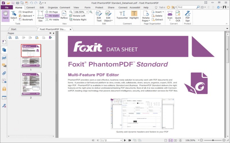 Foxit Phantom PDF có giao diện đơn giản dễ sử dụng 