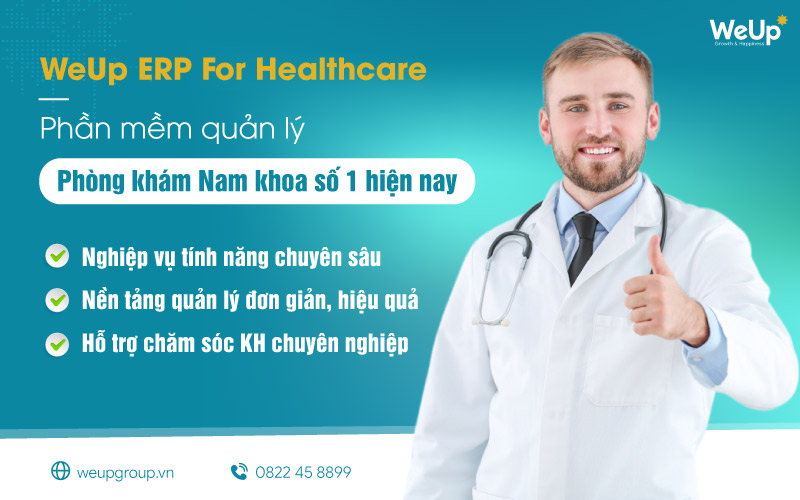 Phần mềm quản lý phòng khám Nam khoa WeUp ERP For Healthcare 