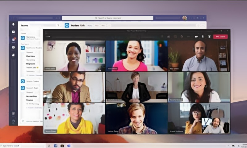 Phần mềm họp trực tuyến Microsoft Teams cho hình ảnh kết nối sắc nét