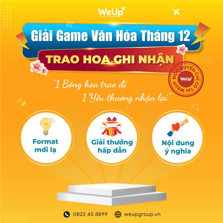 WeUp Group tổ chức Game văn hóa Tháng 12